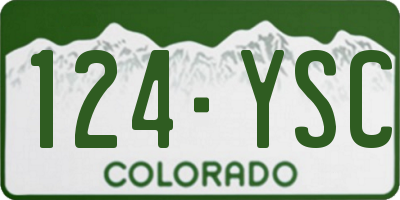 CO license plate 124YSC