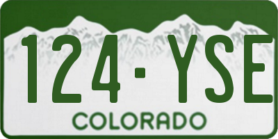 CO license plate 124YSE