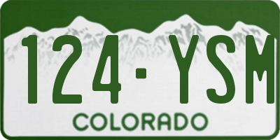 CO license plate 124YSM