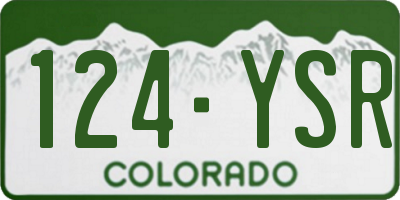 CO license plate 124YSR