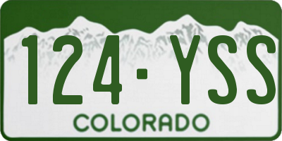 CO license plate 124YSS