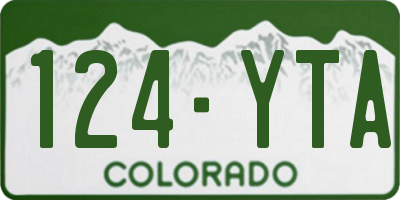 CO license plate 124YTA