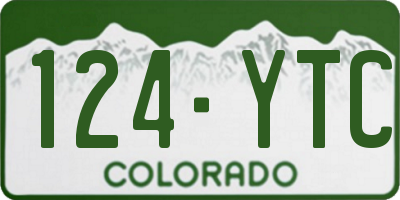 CO license plate 124YTC