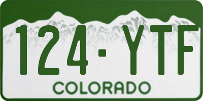 CO license plate 124YTF