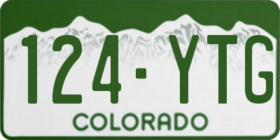 CO license plate 124YTG