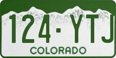 CO license plate 124YTJ