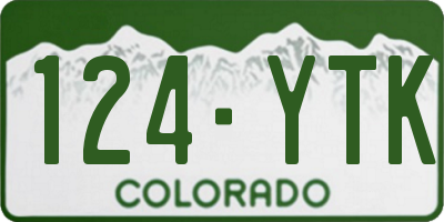 CO license plate 124YTK