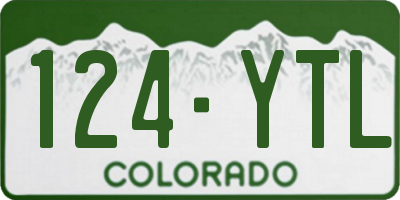 CO license plate 124YTL