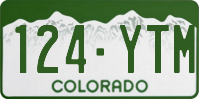 CO license plate 124YTM