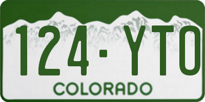 CO license plate 124YTO