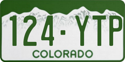 CO license plate 124YTP