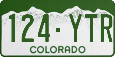 CO license plate 124YTR
