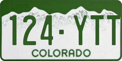 CO license plate 124YTT