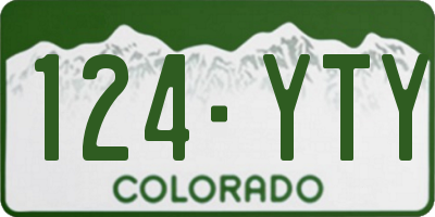 CO license plate 124YTY