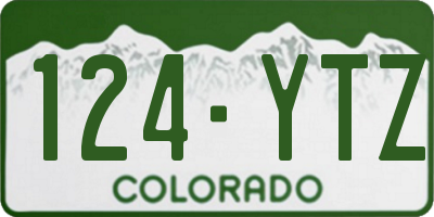 CO license plate 124YTZ