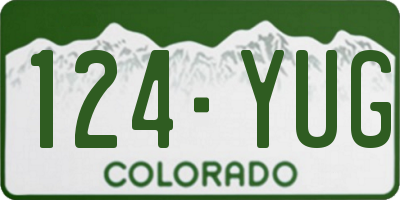 CO license plate 124YUG