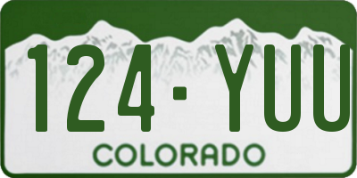 CO license plate 124YUU
