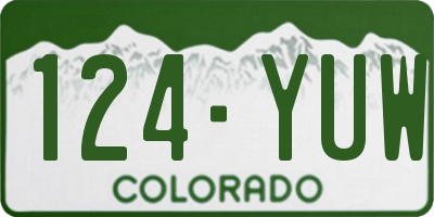 CO license plate 124YUW