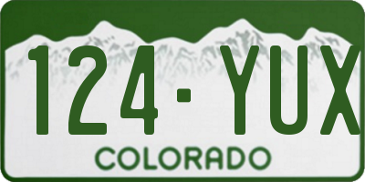 CO license plate 124YUX