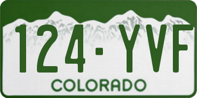 CO license plate 124YVF