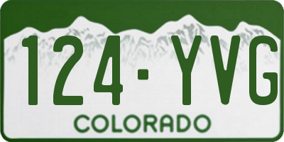 CO license plate 124YVG