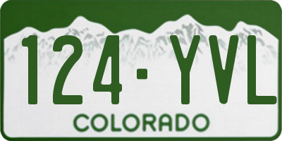 CO license plate 124YVL