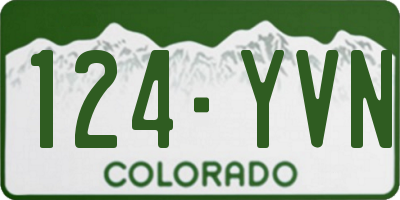 CO license plate 124YVN