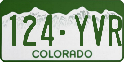 CO license plate 124YVR
