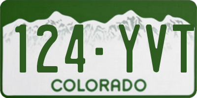 CO license plate 124YVT