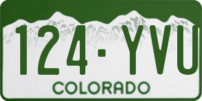 CO license plate 124YVU
