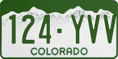 CO license plate 124YVV