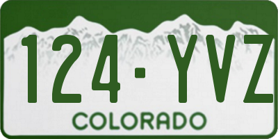 CO license plate 124YVZ