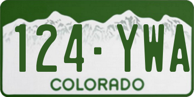 CO license plate 124YWA