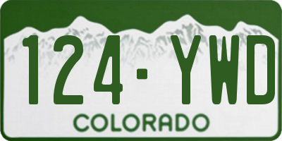 CO license plate 124YWD