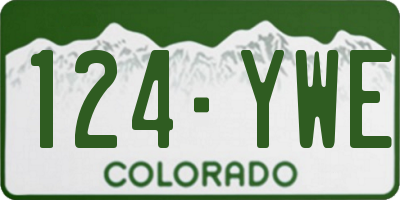 CO license plate 124YWE