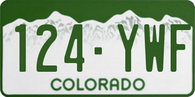 CO license plate 124YWF