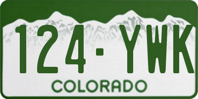 CO license plate 124YWK