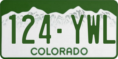CO license plate 124YWL