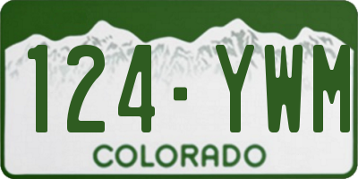 CO license plate 124YWM