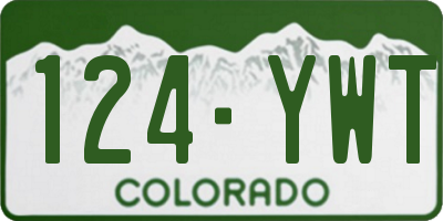 CO license plate 124YWT