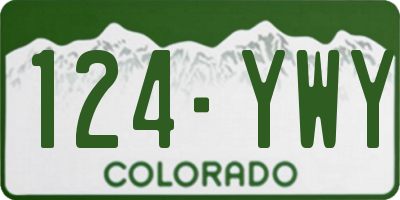 CO license plate 124YWY