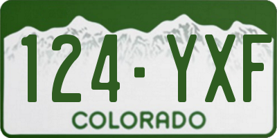 CO license plate 124YXF