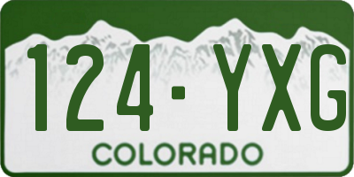 CO license plate 124YXG