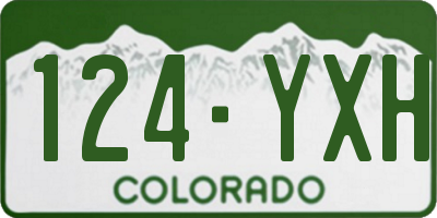 CO license plate 124YXH