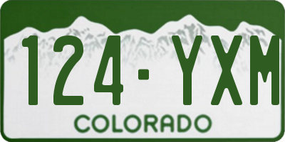 CO license plate 124YXM