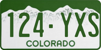 CO license plate 124YXS