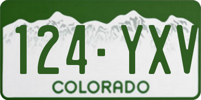 CO license plate 124YXV
