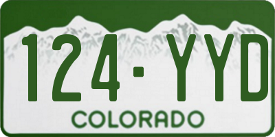 CO license plate 124YYD