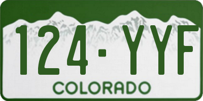 CO license plate 124YYF