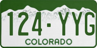 CO license plate 124YYG